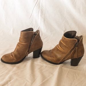 Tan ankle booties